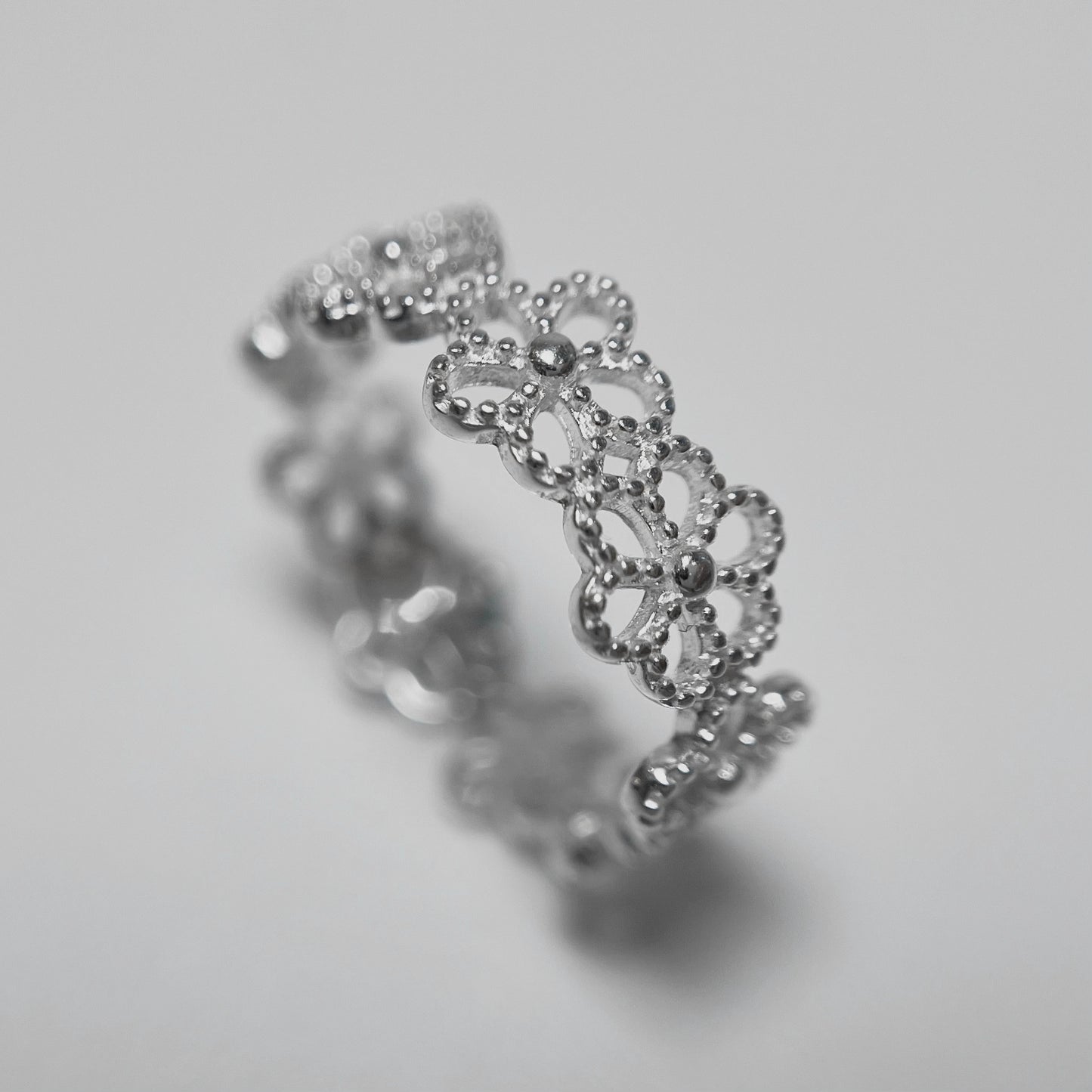 Minimalist Lace 925 Sterling Silver Ring