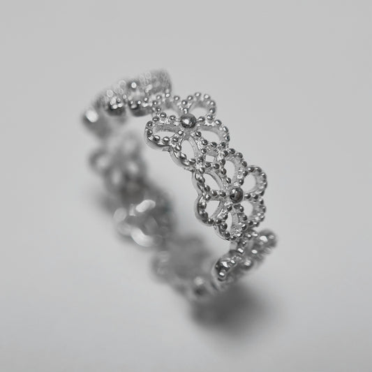Minimalist Lace 925 Sterling Silver Ring