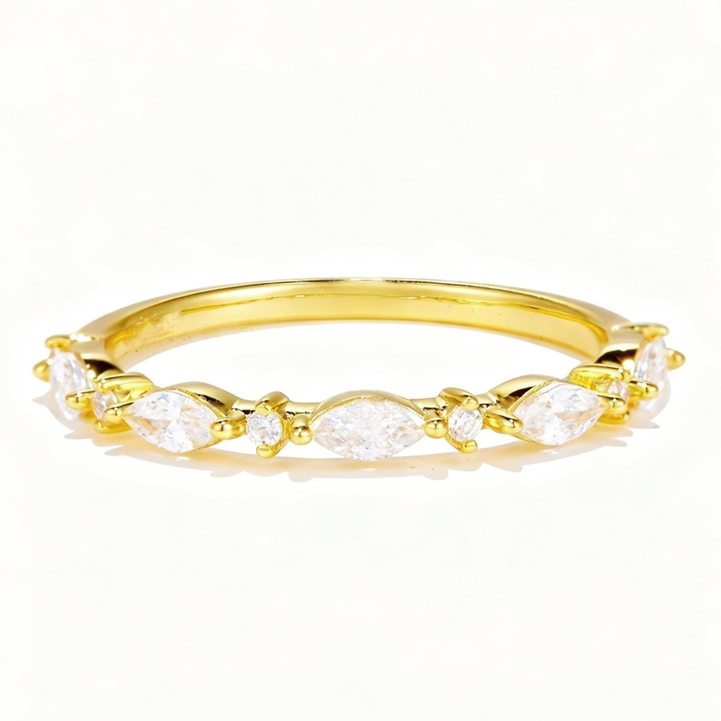 Glamorous Elegant Ice Flower Bridal Wedding Ring Set