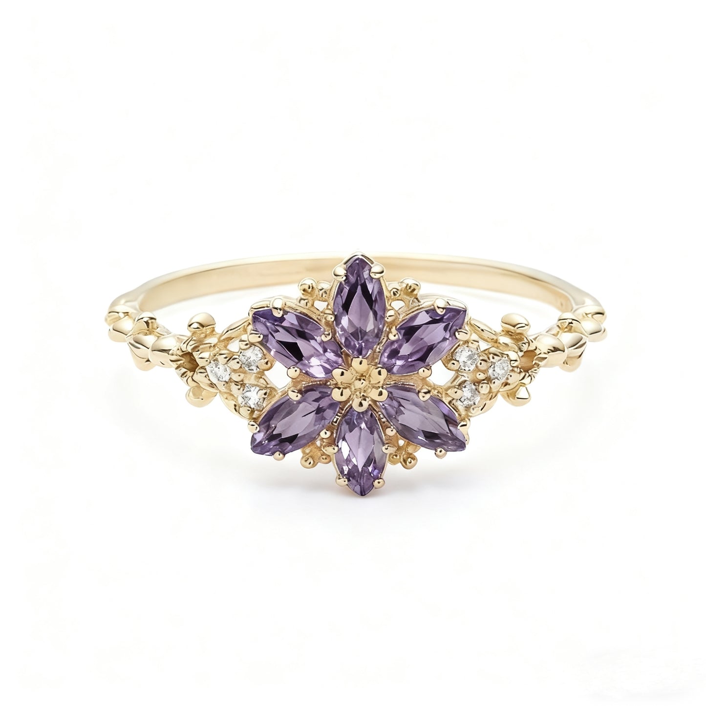 Violet Bloom Ring