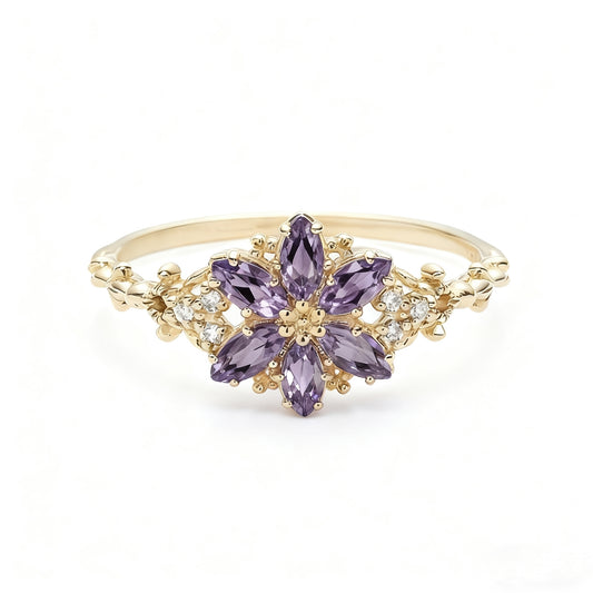 Violet Bloom Ring
