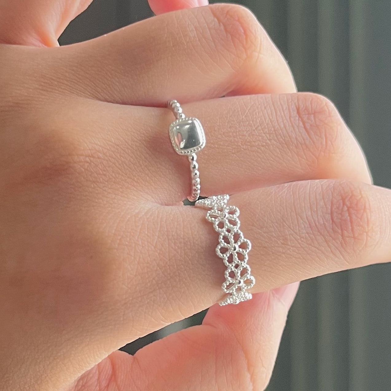 Minimalist Lace 925 Sterling Silver Ring