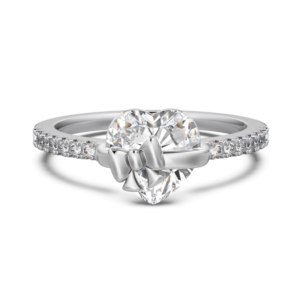 Romance Bow Heart - Shaped Ring