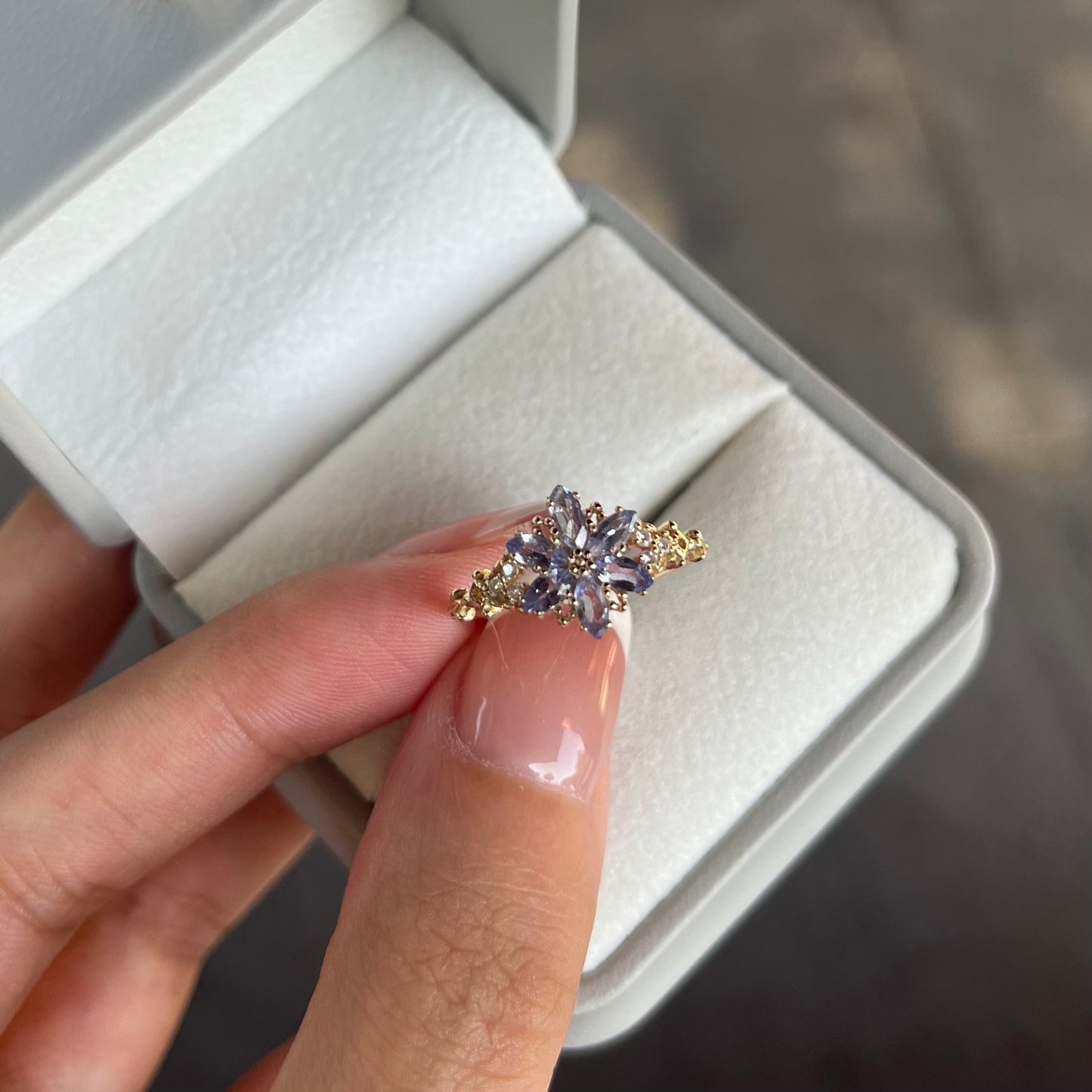 Violet Bloom Ring